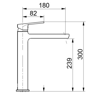 Miscelatore canna alta lavabo monocomando di design Funky
