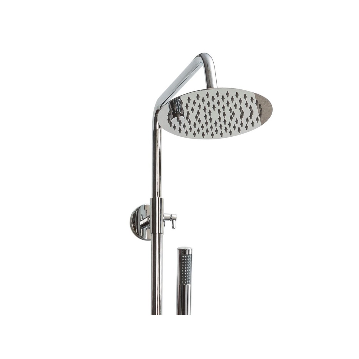 Colonne de douche avec tige et pomme de douche 20cm,...