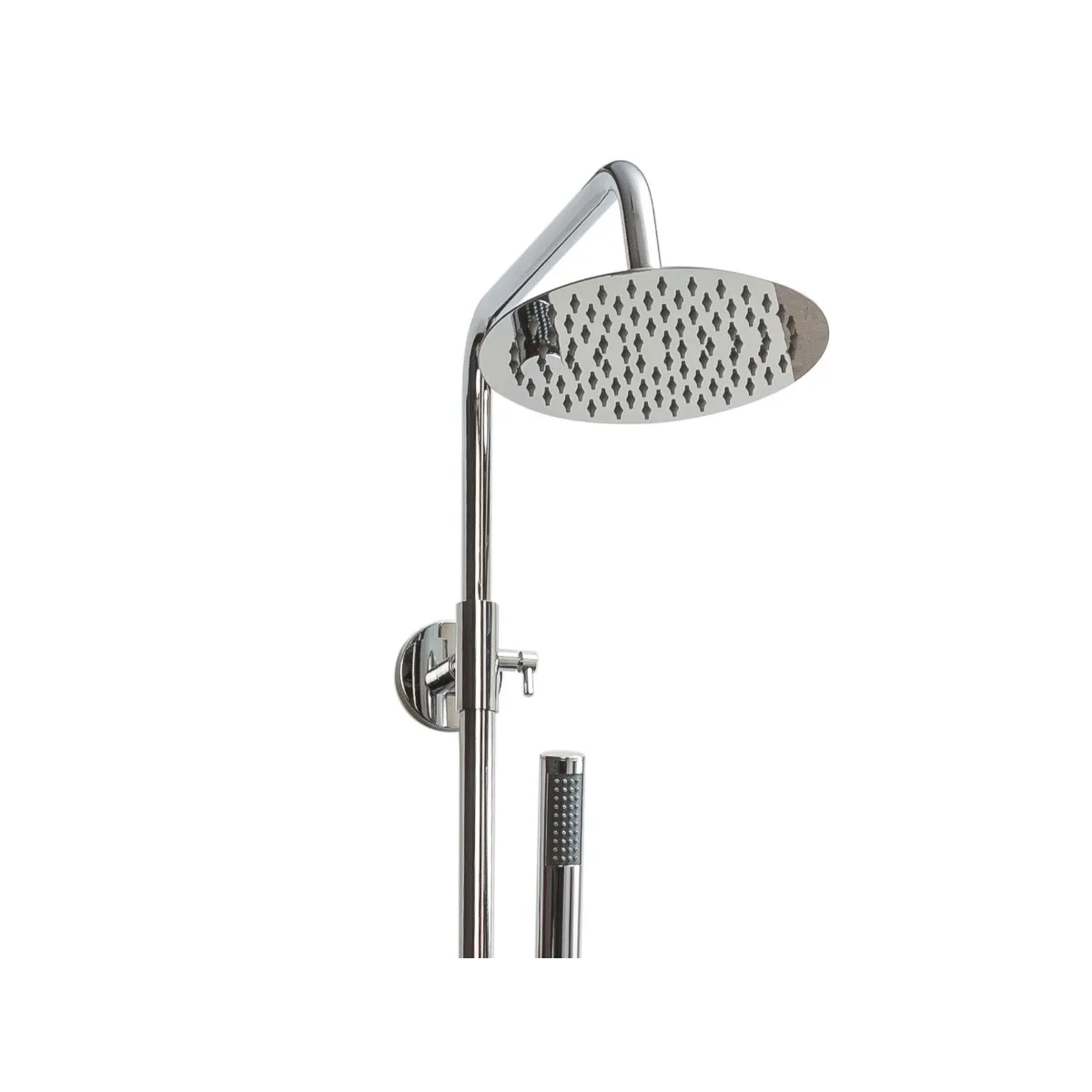 Colonne de douche avec tige et pomme de douche 20cm,...