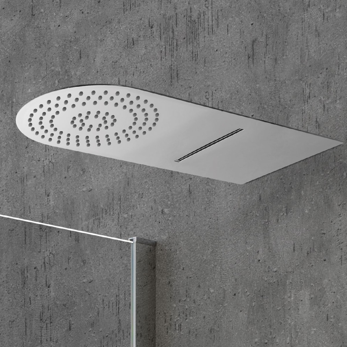 Soffione doccia con cascata Tondo | Wall Rain