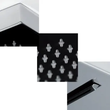 soffione a muro con cascata finitura super mirror