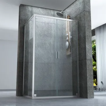 Cabine de douche à ouverture latérale avec deux côtés | Mondialshop