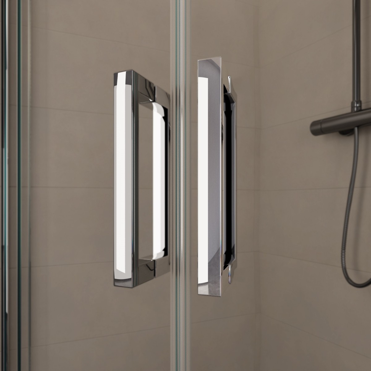 Cabine de douche semi-circulaire transparente Atena |...