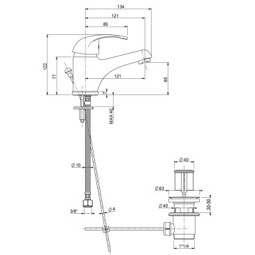 Mitigeur de lavabo chromé |...