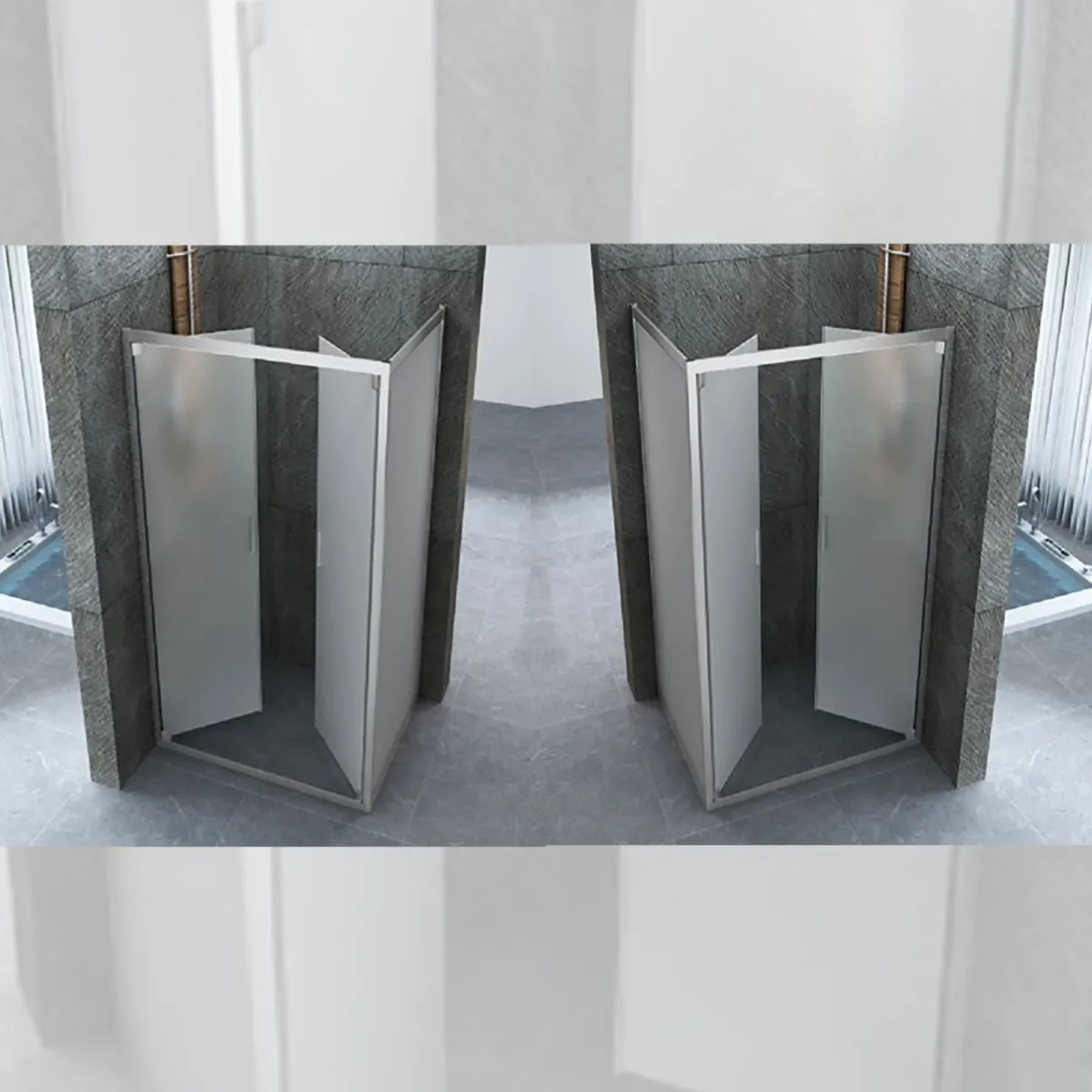 Box Doccia Saloon Cristallo Opaco 6mm Kim | Mondialshop