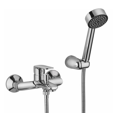 Gruppo vasca esterno da incasso con kit doccia cromato | Funky