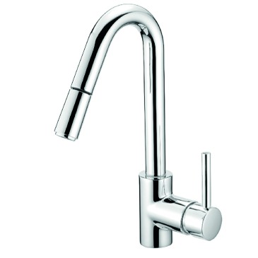 Mitigeur lavabo avec douche extractible chromée | Jackie