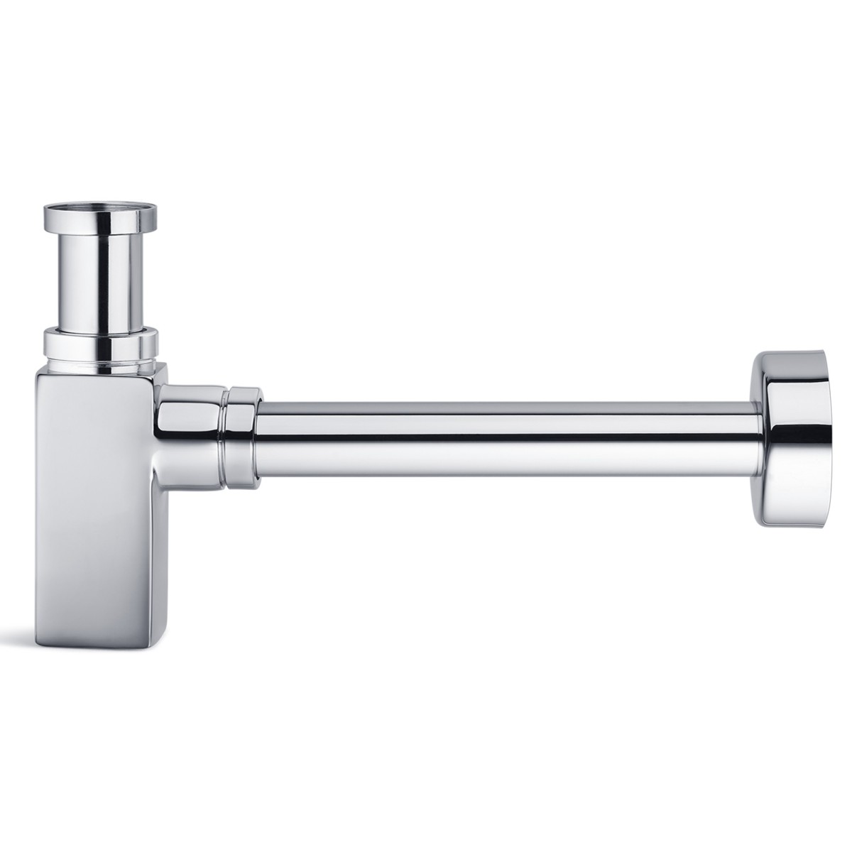 Sifone estetico quadrato per lavandino bagno cromato...