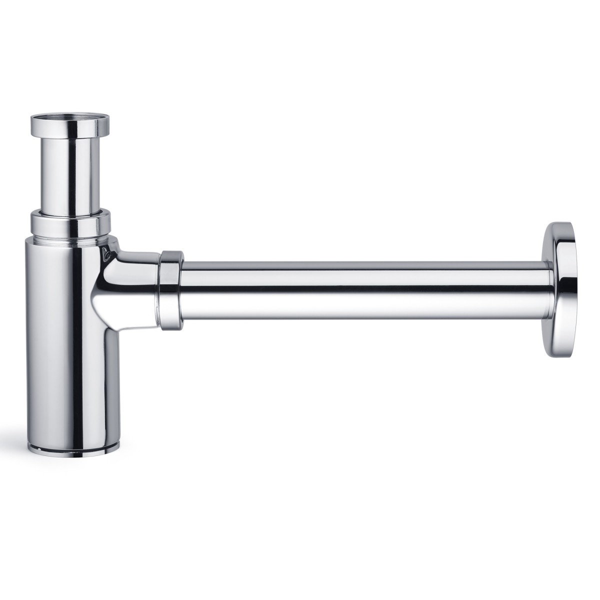 Sifone estetico tondo per lavandino bagno cromato...