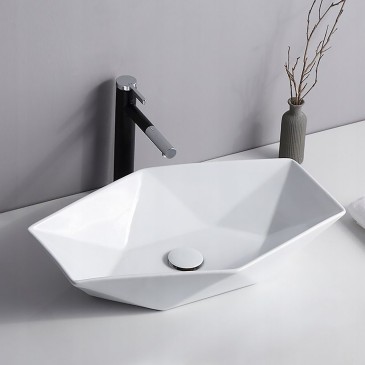 Lavabo bianco esagonale da...