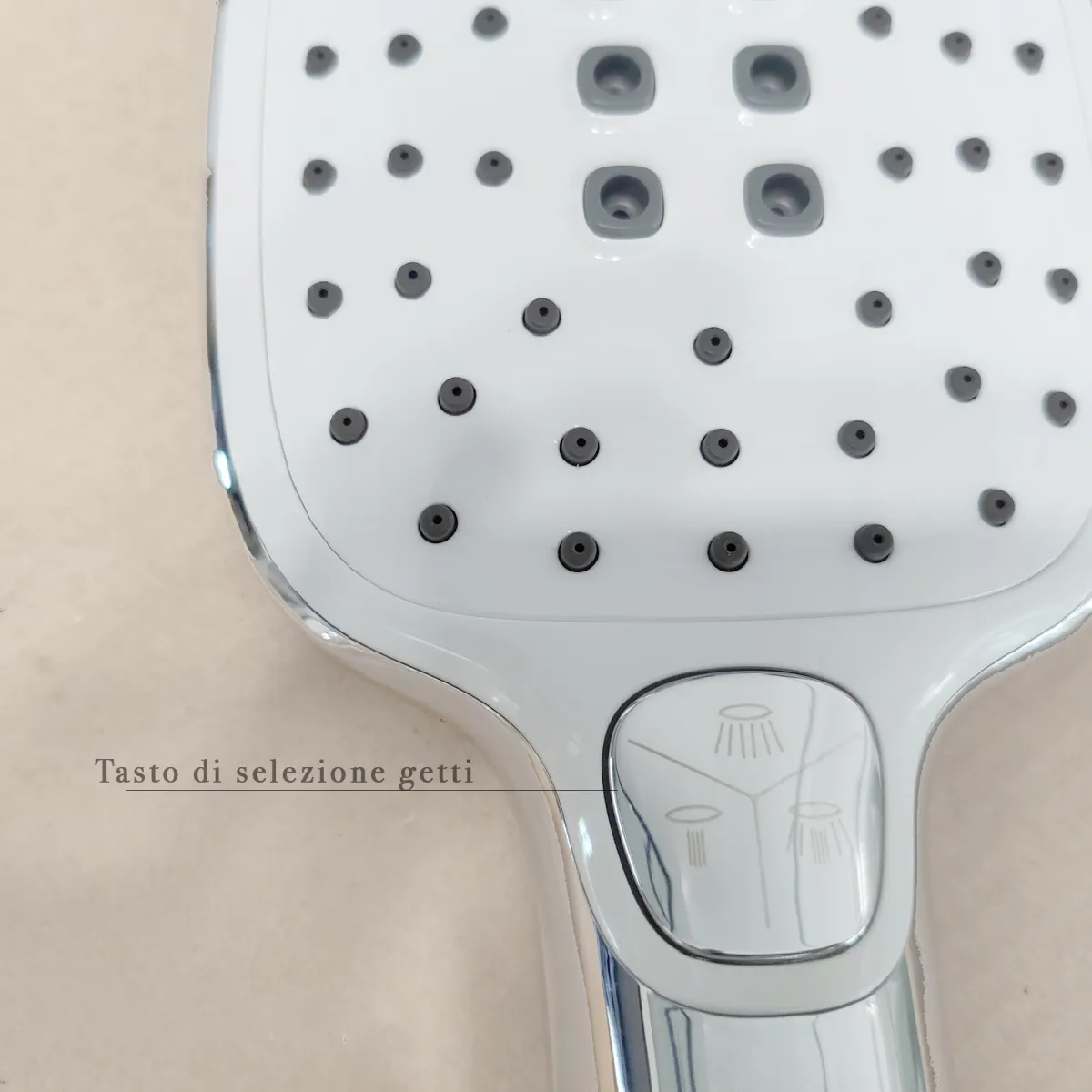 Duschsäule ohne Mischbatterie mit Duschkopf und...