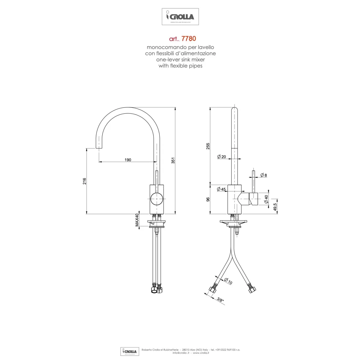 Mélangeur de cuisine chromé avec tonneau parapluie |...