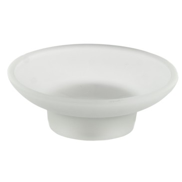 Porte-savon de comptoir avec soucoupe en verre