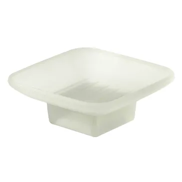 Porte-savon carré en verre