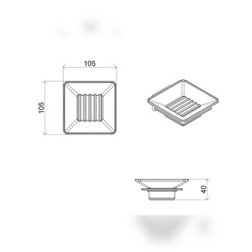 Porta saponetta bagno in vetro