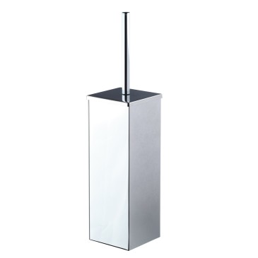Scopino wc quadrato in acciaio cromato