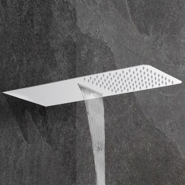 Soffione con cascata a lama in acciaio inox