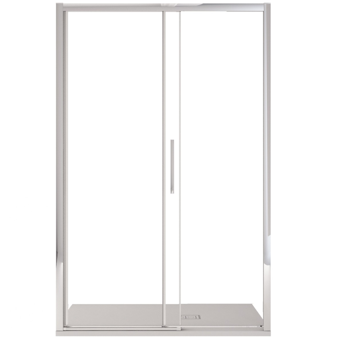 Porte de douche coulissante en cristal de 6 mm sans...
