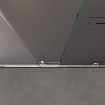 Cabine de douche d'angle coulissante Agatina 195 mm à deux côtés | Mondialshop