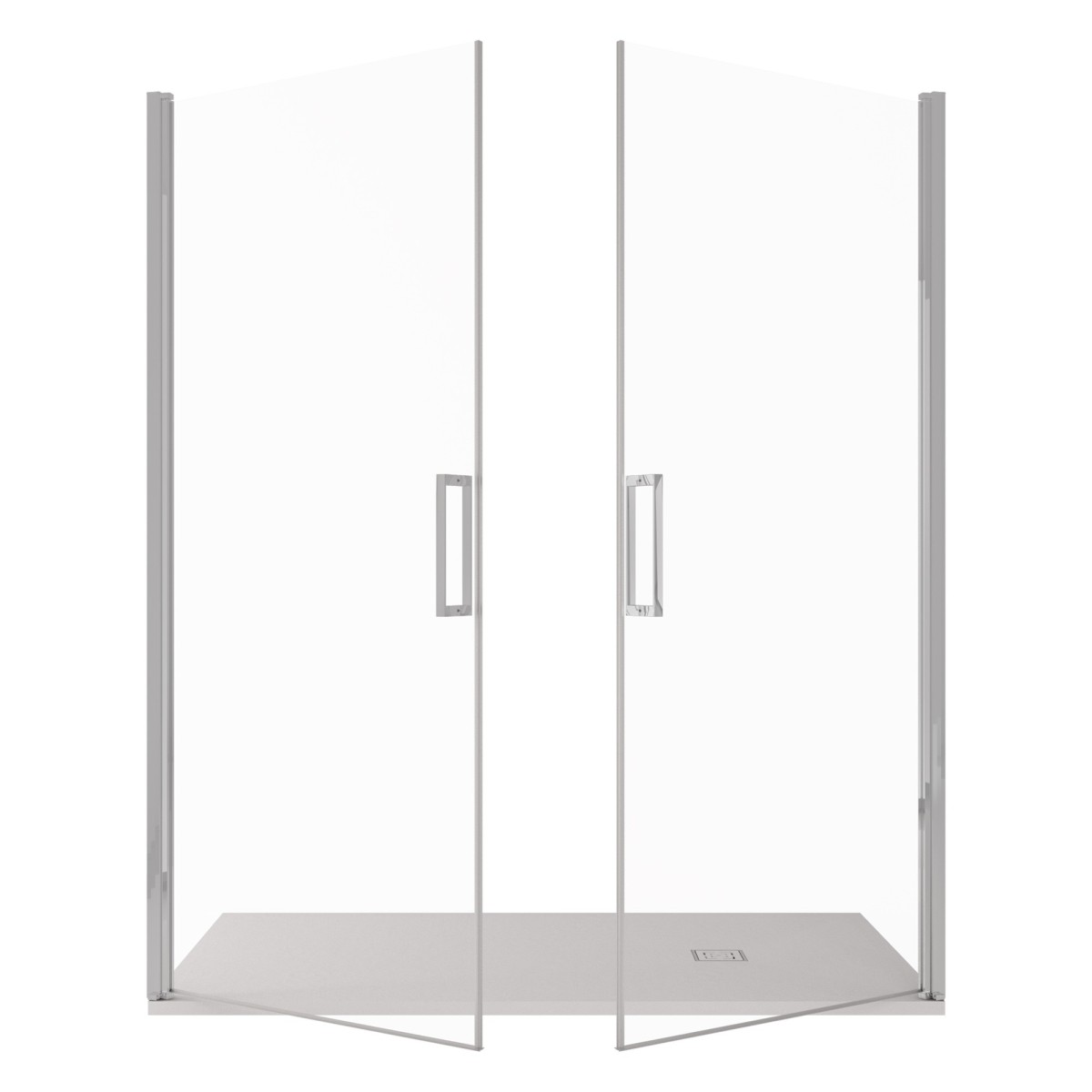 Porta doccia a battente con apertura a saloon H195...
