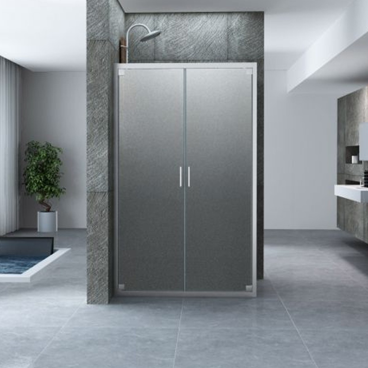Box Doccia Saloon Cristallo Opaco 6mm Kim | Mondialshop