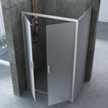 Box Doccia Saloon Cristallo Opaco 6mm Kim | Mondialshop