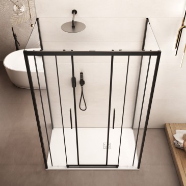 Cabine de douche à trois...