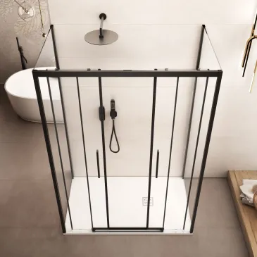 Cabine de douche à trois...