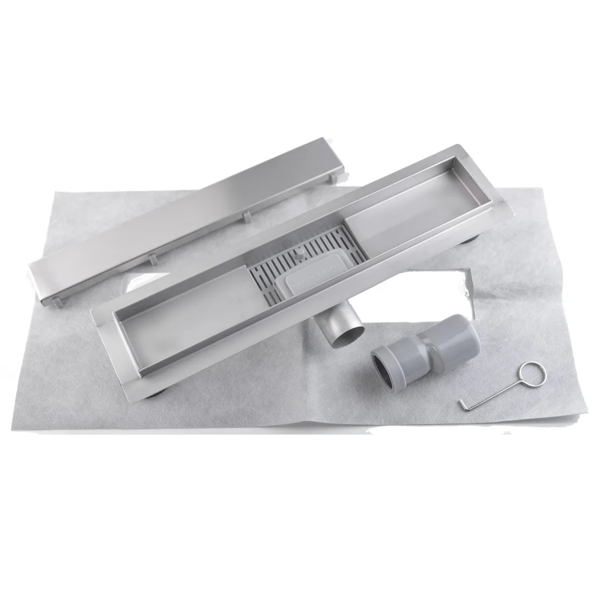 Canalina di scarico doccia filo pavimento inox o...
