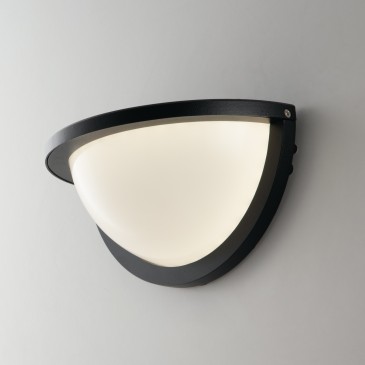 Applique da parete per esterno 10w a led nera Soft