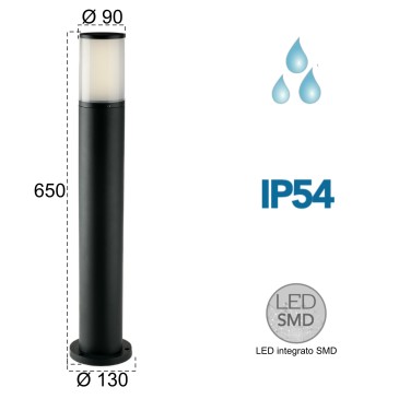 13W LED-Außenlichtmast mit...