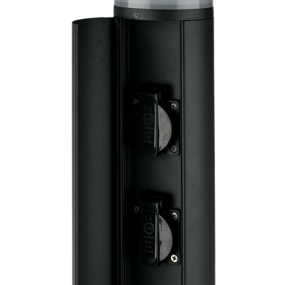 Poteau d'éclairage extérieur à led 13W avec prises schuko...