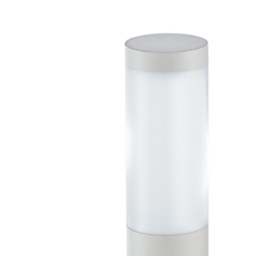 Borne TOKYO moderne en acier inoxydable finition blanche 1xE27 max 60W