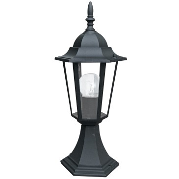 lampioncino da terra stile parigino per esterni, in versione bianca o nera.