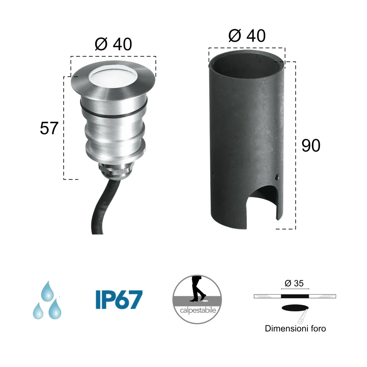Scheda tecnica segnapassi Stomp Round