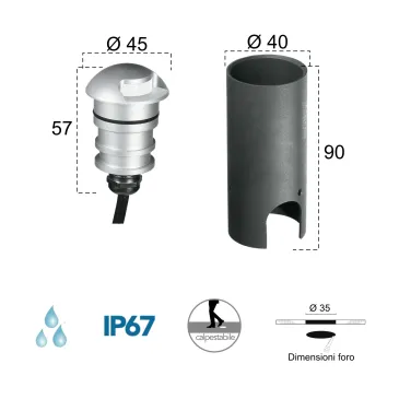 2W LED-Stufenleuchte