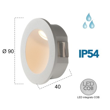 2W LED-Einbauleuchte für Stufen | Mondialshop
