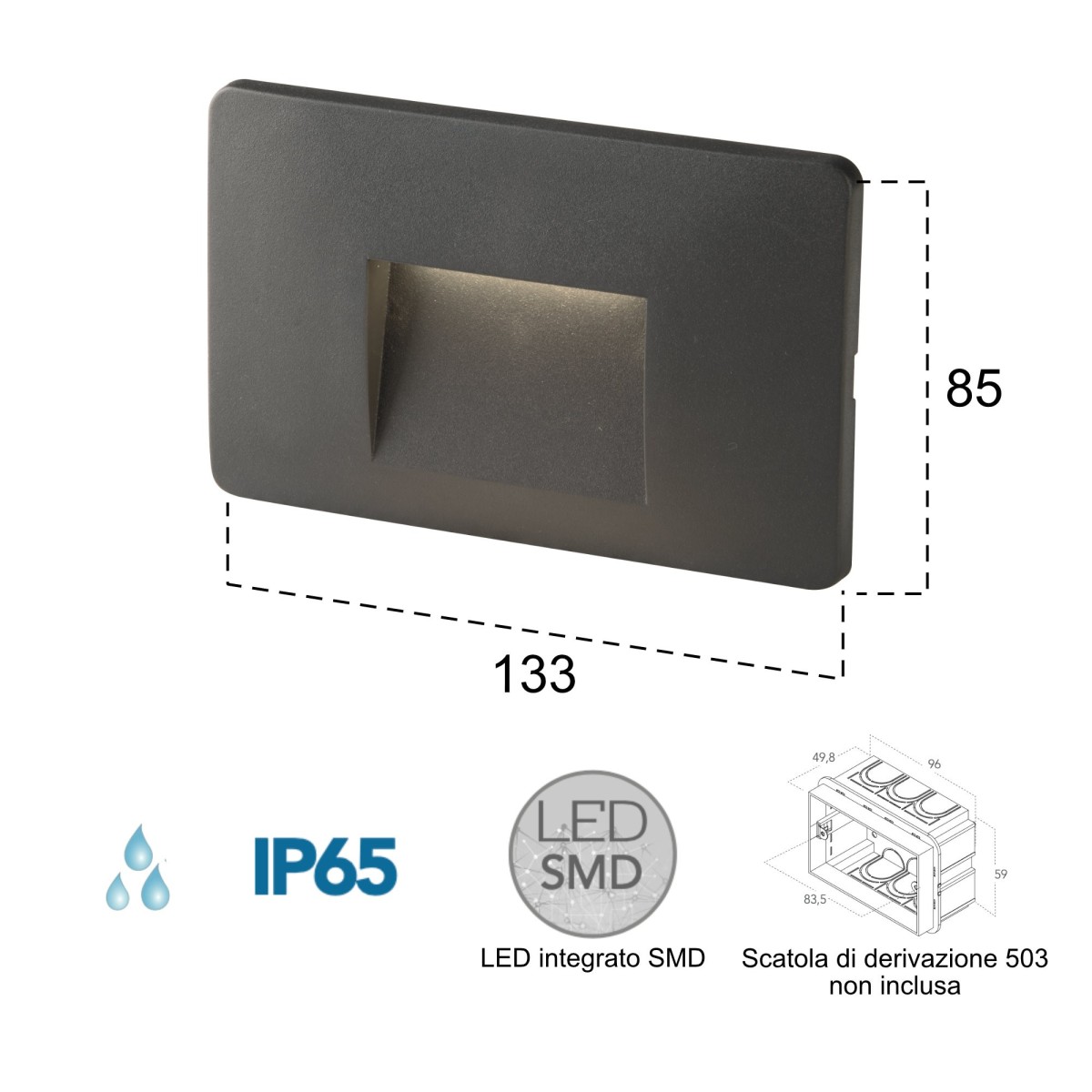 Faretto Segnapassi LED 3W in Vari Colori | Mondialshop