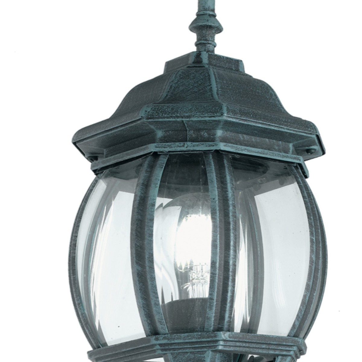 Lanterne d'extérieur classique noire et verte | Mondialshop