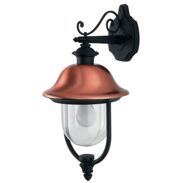 Lanterne d'extérieur classique noire et cuivrée | Mondialshop