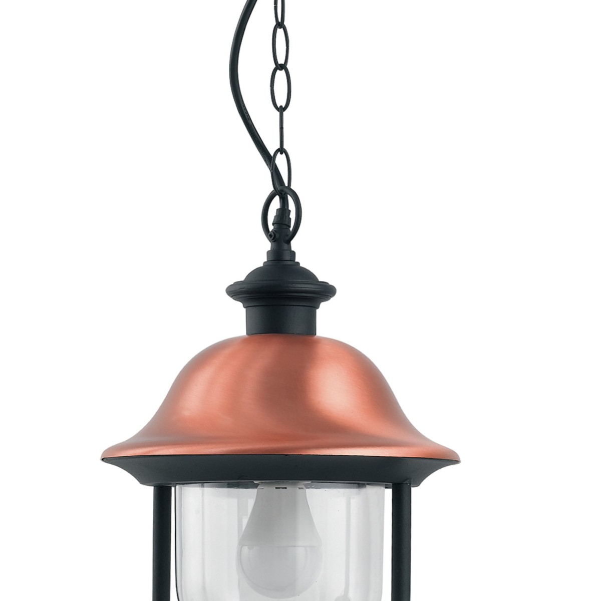 Lanterne classique noire et cuivrée | Mondialshop