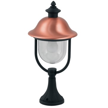 Poteau extérieur noir et cuivre | Mondialshop