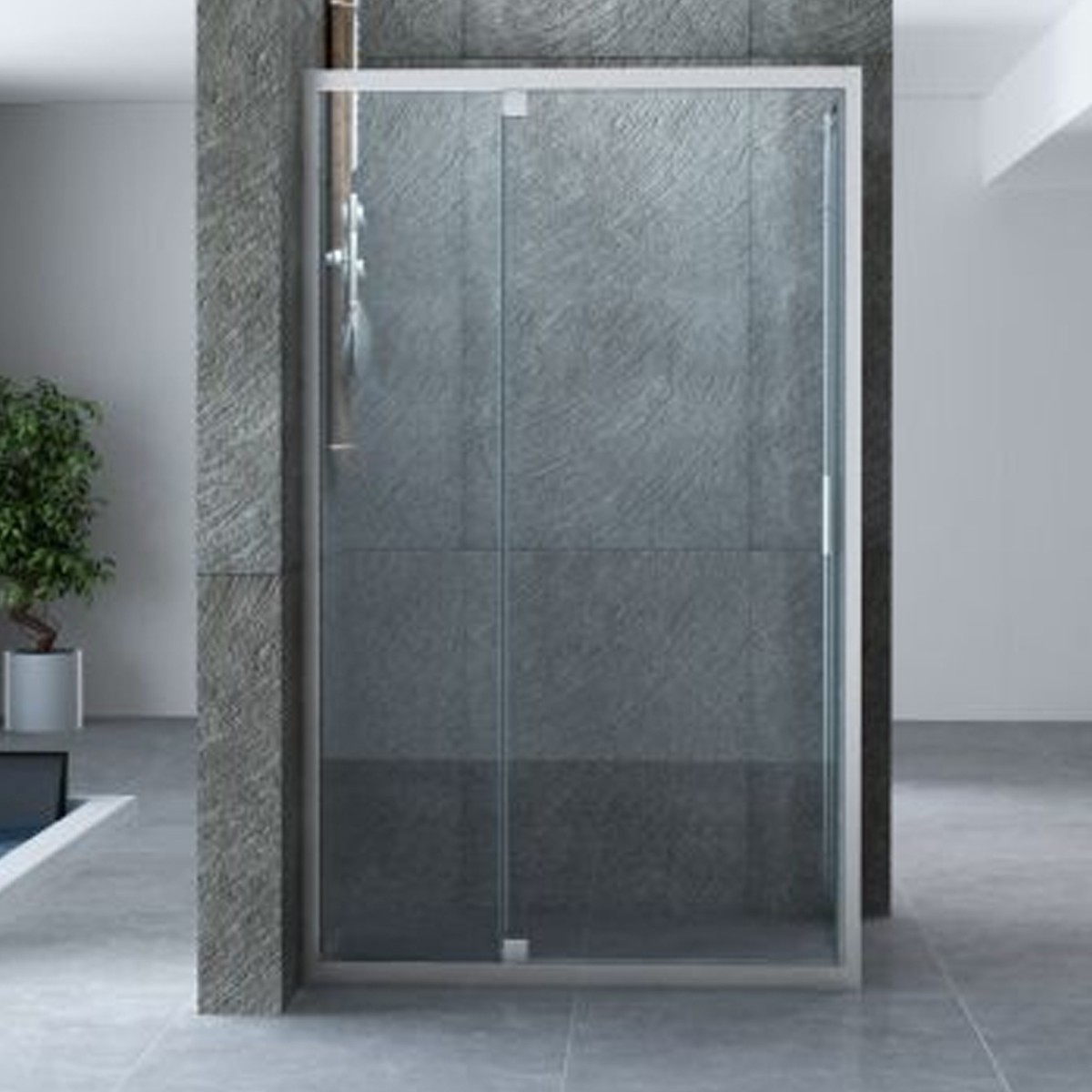Cabine de douche Porte battante intérieur extérieur 6mm |...