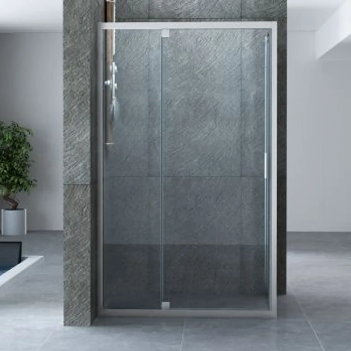 Cabine de douche Porte battante intérieur extérieur 6mm |...