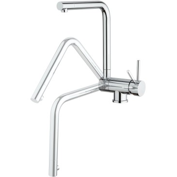 Rubinetto da cucina sottofinestra cromato Puro