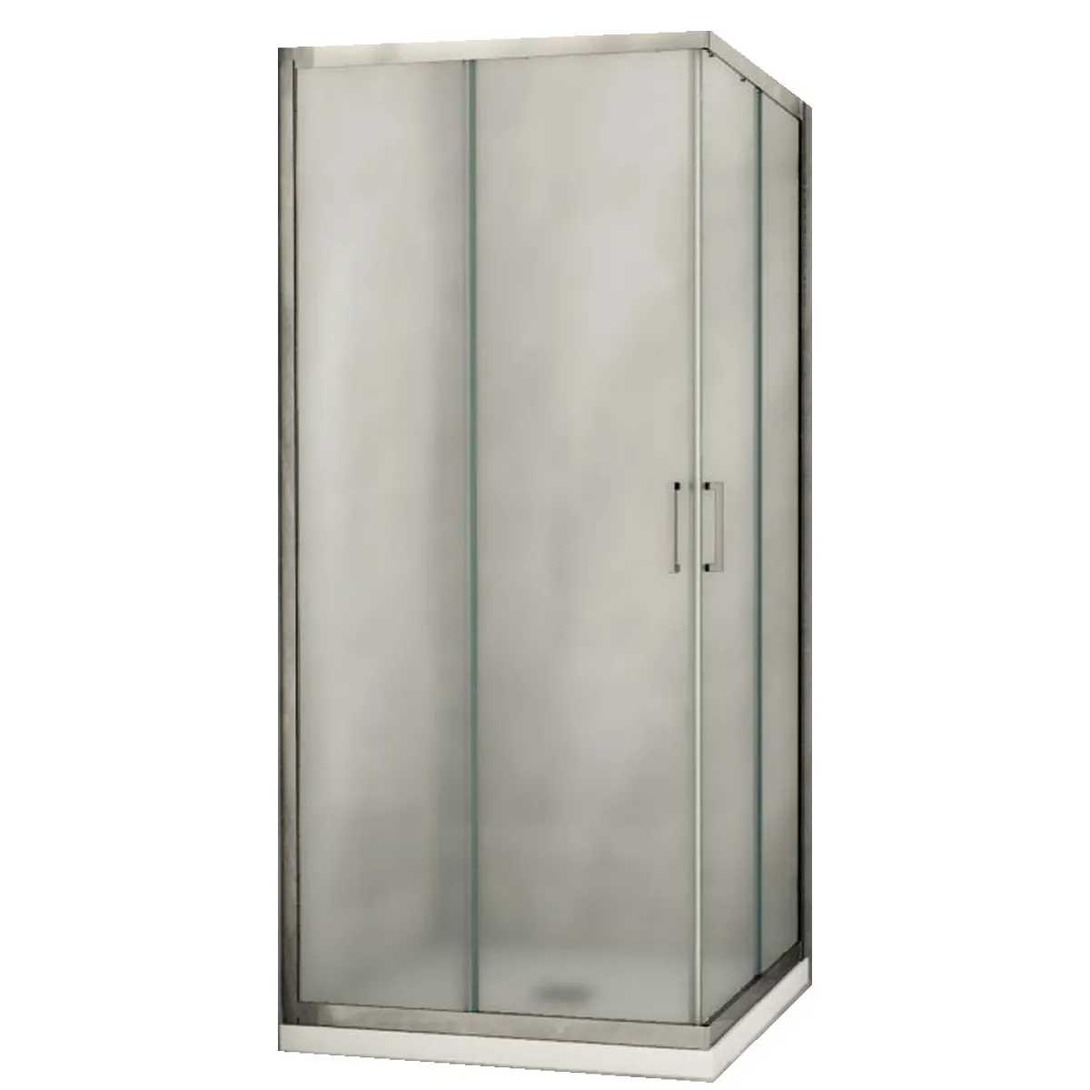 Paroi de douche double face 6 mm cristal MATT, profils...