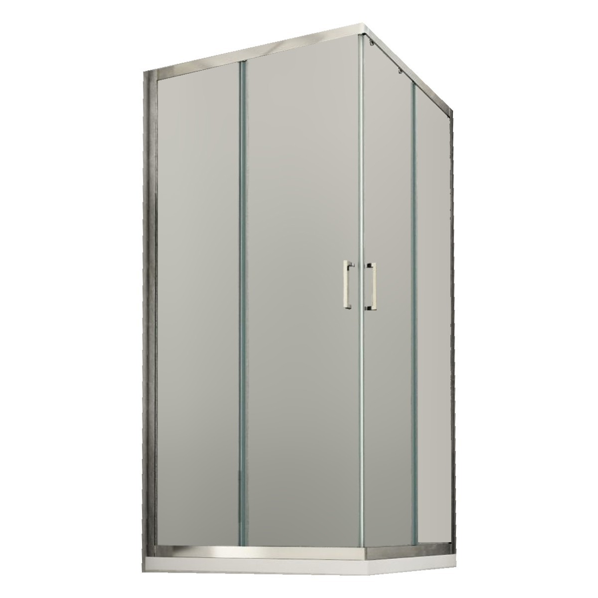 Doppelseitige Duschkabine aus 6 mm starkem MATT-Glas,...