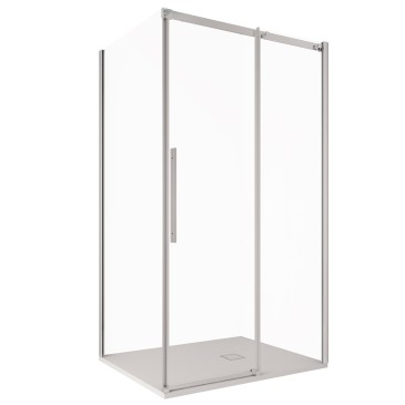Cabine de douche à double porte coulissante, 200 cm de hauteur, anticalcaire, TARGET