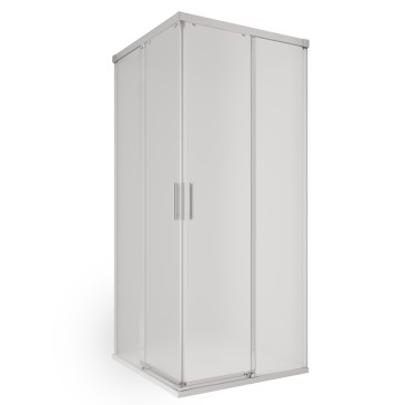 UNICO Eck-Schiebeduschkabine mit Ätzung | Mondialshop