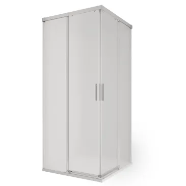 Cabine de douche coulissante d'angle gravée UNICO | Mondialshop